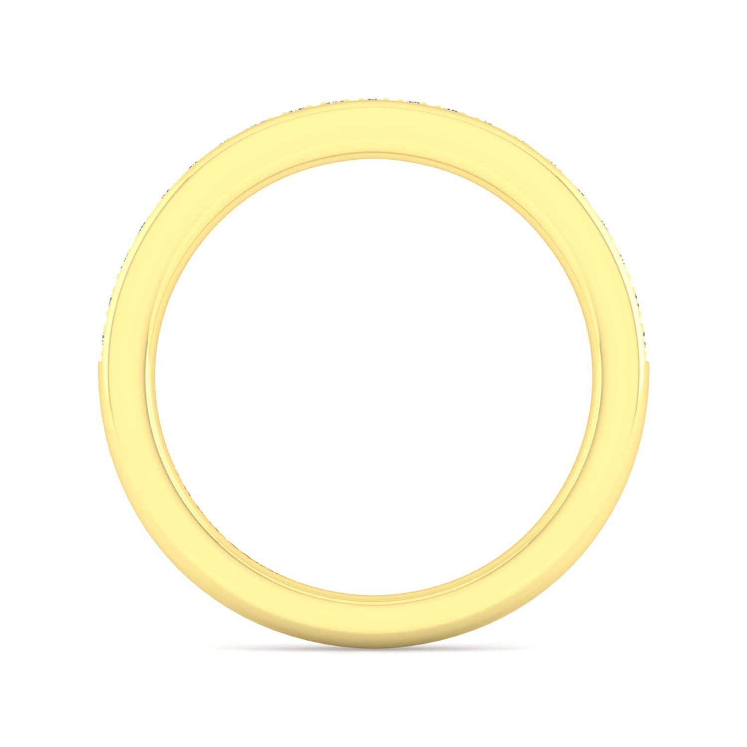14K Yellow Gold Diamond Matching Wedding Band - 0.2 ct - Shot 2