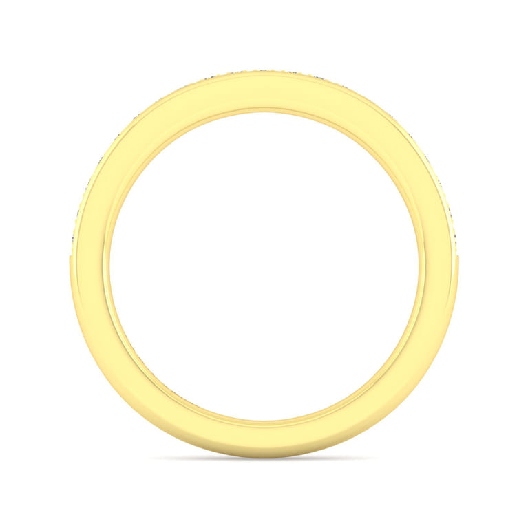14K Yellow Gold Diamond Matching Wedding Band - 0.2 ct - Shot 2
