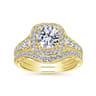 14K Yellow Gold Diamond Matching Wedding Band - 0.25 ct