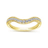 14K Yellow Gold Diamond Matching Wedding Band - 0.25 ct