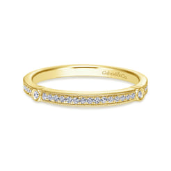 14K Yellow Gold Diamond Matching Wedding Band