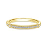 14K Yellow Gold Diamond Matching Wedding Band - 0.12 ct