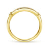 14K Yellow Gold Diamond Matching Wedding Band - 0.12 ct