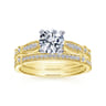 14K Yellow Gold Diamond Matching Wedding Band - 0.12 ct