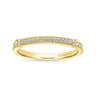 14K Yellow Gold Diamond Matching Wedding Band - 0.12 ct