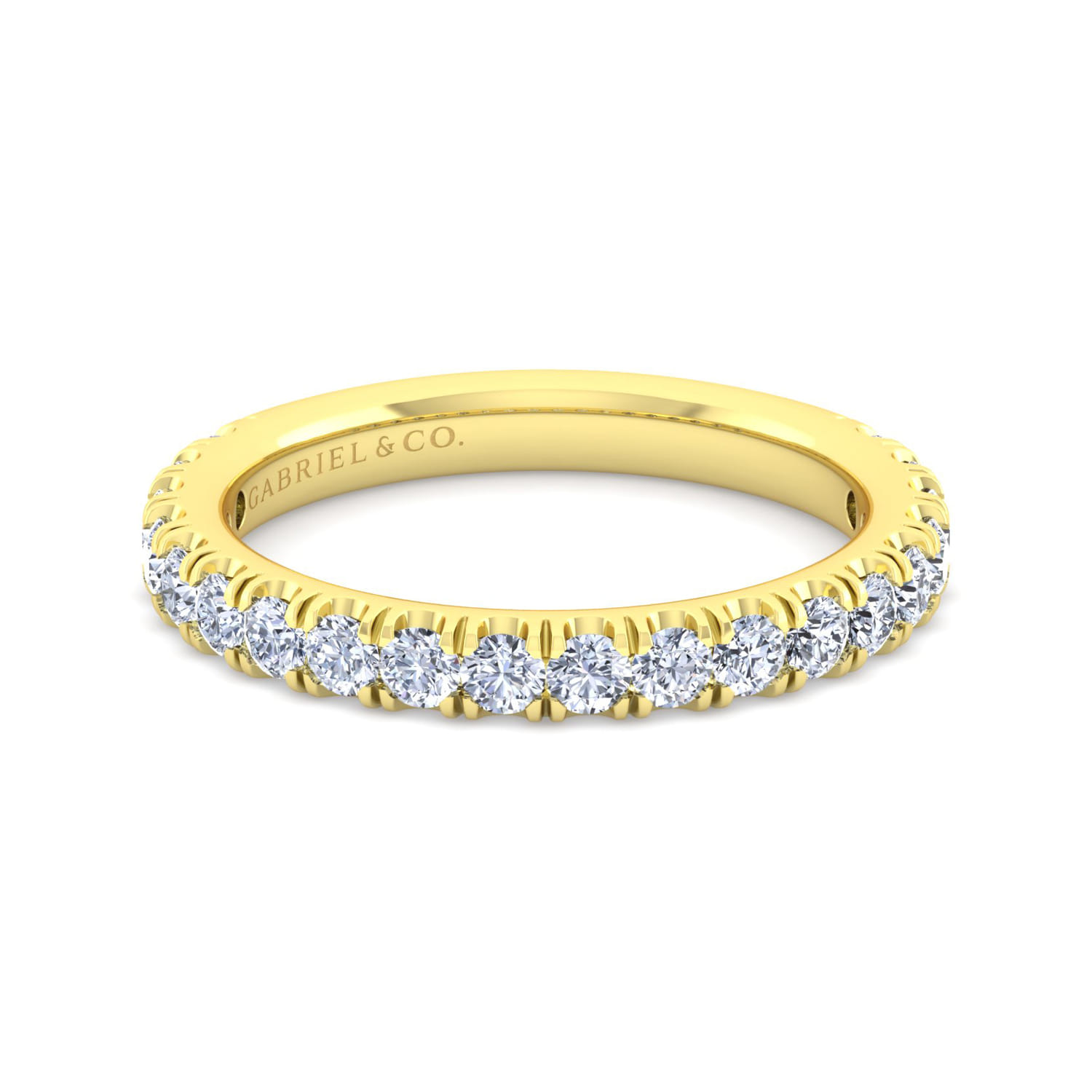14K Yellow Gold Diamond Matching Wedding Band - 0.8 ct - Shot 1