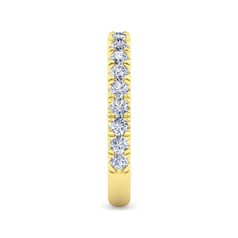 14K Yellow Gold Diamond Matching Wedding Band - 0.8 ct - Shot 5