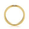 14K Yellow Gold Diamond Men's Ring in High Polish Finish - 0.11 ct