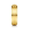 14K Yellow Gold Diamond Men's Ring in High Polish Finish - 0.11 ct