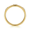 14K Yellow Gold Diamond Men's Ring in High Polish Finish - 0.11 ct