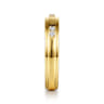 14K Yellow Gold Diamond Men's Ring in High Polish Finish - 0.11 ct