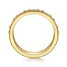 14K Yellow Gold Diamond Men's Wedding Ring in High Polish Finish - 0.9 ct