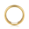 14K Yellow Gold Diamond Men's Wedding Ring in High Polish Finish - 1 ct