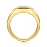14K Yellow Gold Diamond Mens Engagement Ring in High Polish Finish - 0.45 ct