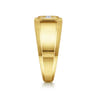 14K Yellow Gold Diamond Mens Engagement Ring in High Polish Finish - 0.45 ct