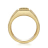 14K Yellow Gold Diamond Mens Engagement Ring in High Polish Finish - 0.5 ct