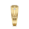 14K Yellow Gold Diamond Mens Engagement Ring in High Polish Finish - 0.5 ct