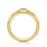 14K Yellow Gold Diamond Mens Engagement Ring in High Polished Finish - 1 ct