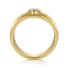 14K Yellow Gold Diamond Mens Engagement Ring in High Polished Finish - 1.05 ct