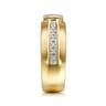 14K Yellow Gold Diamond Mens Engagement Ring in High Polished Finish - 1.05 ct