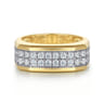 14K Yellow Gold Diamond Mens Ring in High Polish Finish - 1.1 ct