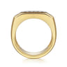 14K Yellow Gold Diamond Mens Ring in High Polish Finish - 1.1 ct