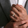 14K Yellow Gold Diamond Mens Ring in High Polish Finish - 1.1 ct