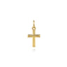 14K Yellow Gold Diamond Mini Cross Pendant - 0.33 ct