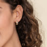 14K Yellow Gold Diamond Multi Row Huggie Earrings - 0.2 ct