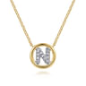 14K Yellow Gold Diamond N Initial Pendant Necklace - 0.06 ct