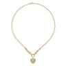 14K Yellow Gold Diamond Necklace - 0.5 ct