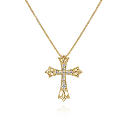 14K Yellow Gold Diamond Necklace