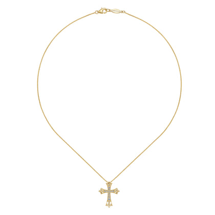 14K Yellow Gold Diamond Necklace