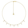 14K Yellow Gold Diamond Necklace - 0.26 ct