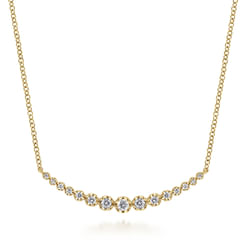 14K Yellow Gold Diamond Necklace