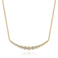14K Yellow Gold Diamond Necklace