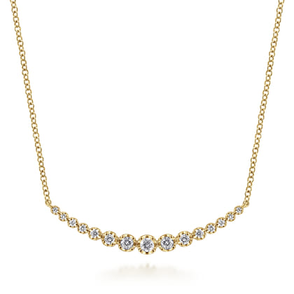 14K Yellow Gold Diamond Necklace