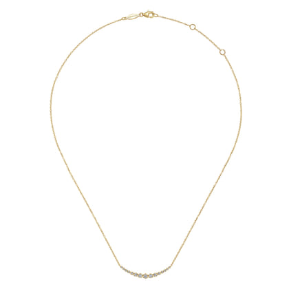 14K Yellow Gold Diamond Necklace