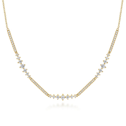 14K Yellow Gold Diamond Necklace