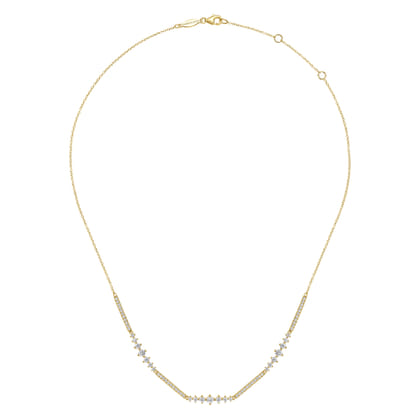 14K Yellow Gold Diamond Necklace
