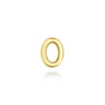 14K Yellow Gold Diamond O Initial Locket Charm - 0.05 ct