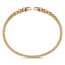14K Yellow Gold Diamond Open Bangle Bracelet 0.25ct-Bujukan - 0.25 ct