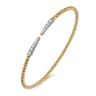 14K Yellow Gold Diamond Open Bangle Bracelet 0.26ct-Bujukan - 0.25 ct