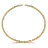 14K Yellow Gold Diamond Open Bangle Bracelet 0.26ct-Bujukan - 0.25 ct