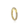 14K Yellow Gold Diamond Oval Lock - 1.35 ct