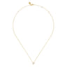14K Yellow Gold Diamond P Initial Pendant Necklace - 0.06 ct