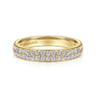 14K Yellow Gold Diamond Pave Band Ring - 0.5 ct