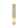 14K Yellow Gold Diamond Pave Band Ring - 0.5 ct