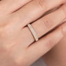 14K Yellow Gold Diamond Pave Band Ring - 0.5 ct