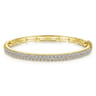 14K Yellow Gold Diamond Pave Bangle - 2.89 ct